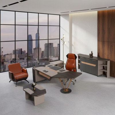 Office for law firm practice complete setup cabinet table 3-piece