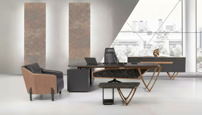 Designer desk office furniture luxury class 3-piece corner desk