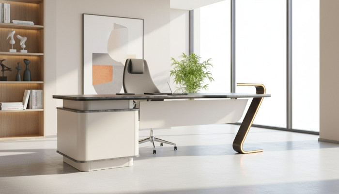 Desk LED Illuminated Design Table Office Furniture Tables 250cm