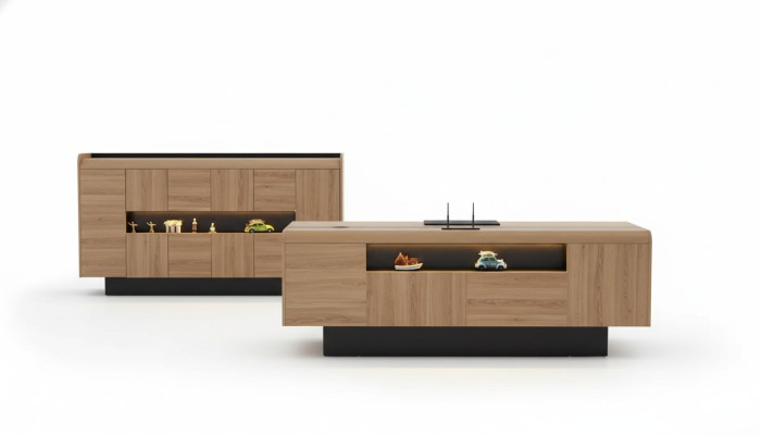 Designer wooden desk, office furniture, luxury tables, office, new