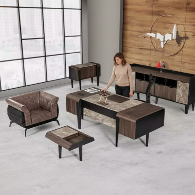 Office furniture luxury desk file cabinet office cupboard new modern set