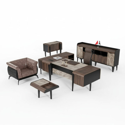 Office furniture luxury desk file cabinet office cupboard new modern set