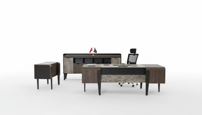 Bür Furniture Desk Table Marble Imitation Tables Office Furnishing