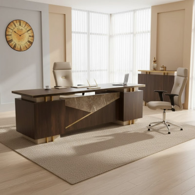 Corner desk luxury stainless steel furniture study office desk new