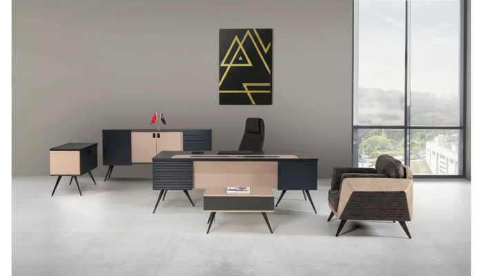 Modern study room set luxury office furniture filing cabinet desk