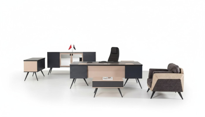 Modern study room set luxury office furniture filing cabinet desk