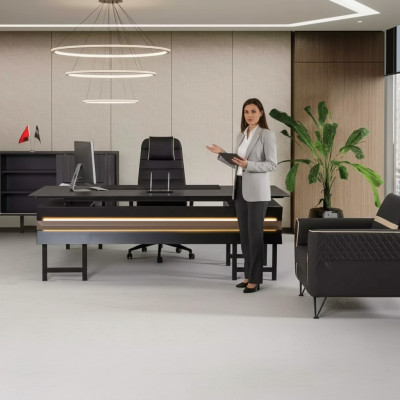 Wooden corner desk modern study designer office furniture new