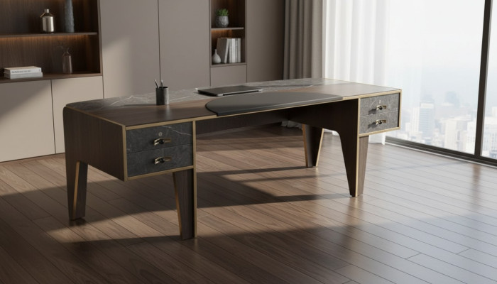 Desk with Drawers Home Office Furniture Table Luxury Office 220x95