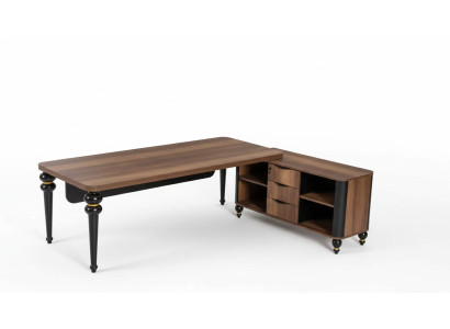 Large wood corner desk study furniture executive tables wooden furniture