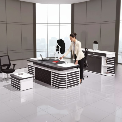 White office furniture study room furniture complete set modern office furniture