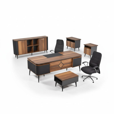 Office for Office Law Firm Practice Complete Furnishing Cabinet Table 3-piece