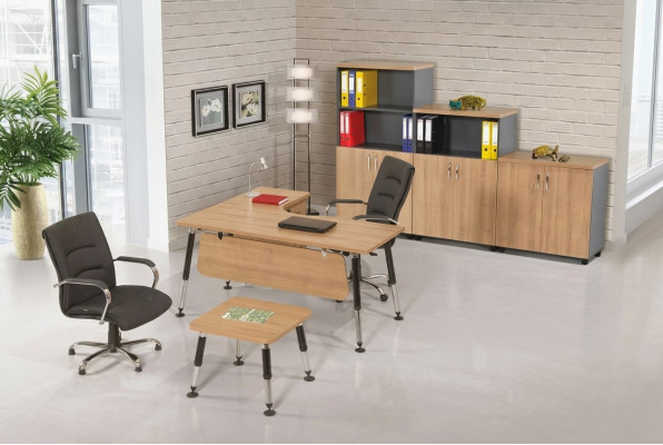Designer office furniture study set desk coffee table cabinet 3-piece