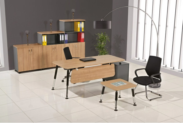 Wooden furniture study desk filing cabinet coffee table set 3-piece table