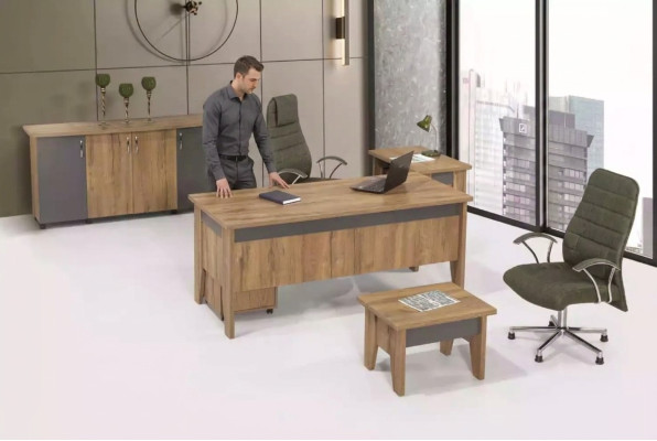 Wooden Furniture Study Room Set Office Furniture Desk Office Cabinet 4-piece Set