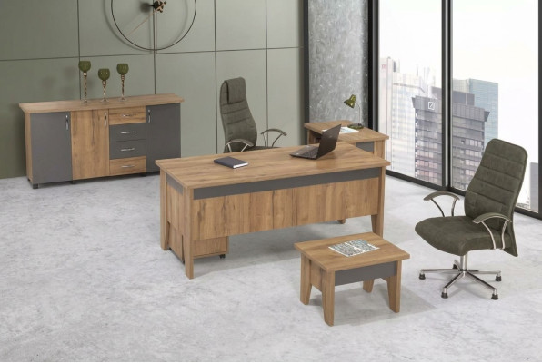 Wooden Furniture Study Room Set Office Furniture Desk Office Cabinet 4-piece Set