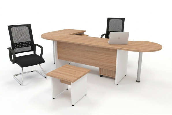 Designer Set 2 pcs Modern Study Room Office Complete Corner Desk