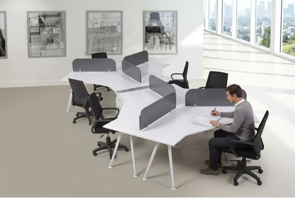 Large study desk office furniture office furnishings workstation wood