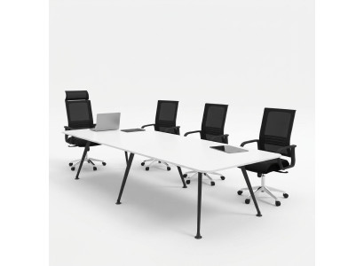 White meeting table conference table study room furnishing style