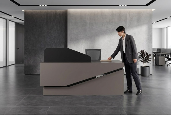 Reception desk counter office practice discotheque industrial tables office