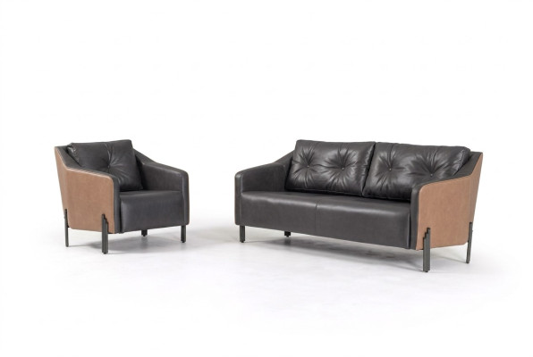 Three-seater sofa set armchair textile furniture study seating group sofa
