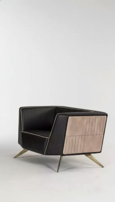 Luxury black armchair study seat modern designer office furniture