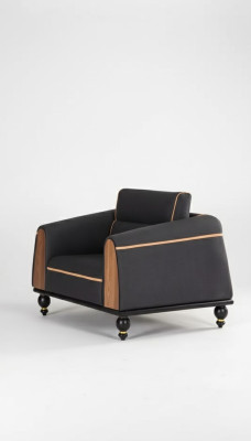 Designer armchair new furniture black seat study luxury upholstered armchair