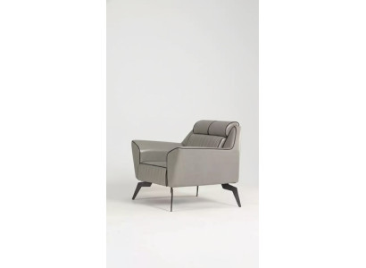 Luxury armchair, study room, gray seating, furnishings, new upholstered armchair