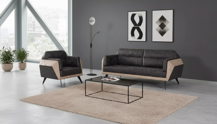 Modern sofa set three-seater couch armchair fabric furniture new set design 3+1