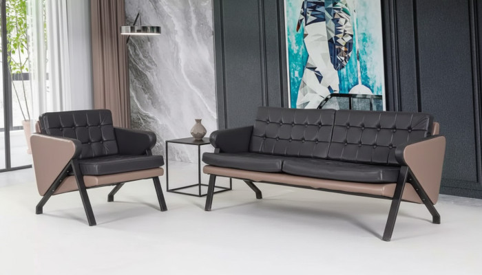 Modern sofa set luxury two-seater armchair upholstered design office furniture