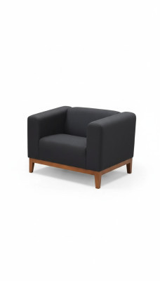 Office room black armchair luxury seating upholstery fabric textile furniture 92x77x65