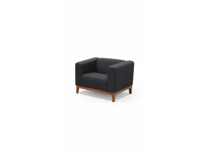 Office room black armchair luxury seating upholstery fabric textile furniture 92x77x65
