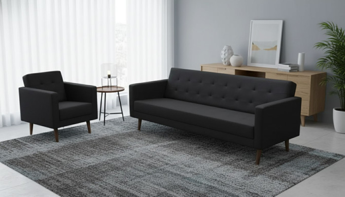 Complete sofa set armchair three-seater style furniture study