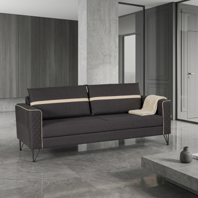 Home office sofa couch 3-seater upholstered fabric textile furniture designer