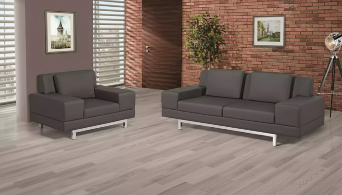 Gray couch set three-seater armchair sofa set study room sofas