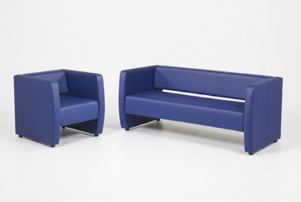 Luxury Blue Armchair Office Furniture Study Upholstery Textile Fabric New