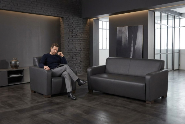 Black chair office furniture modern designer seat textile study