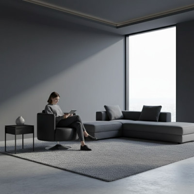 Office furniture armchair luxury black armchair upholstery textile modern design reclining chair