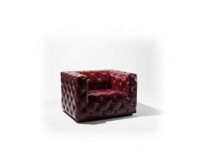 Chesterfield Armchair Leather Sofa Luxury Armchair Bordeaux Club Chair New