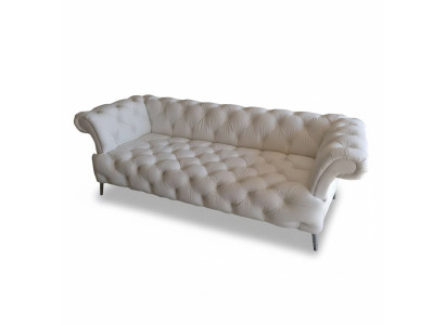 Chesterfield Sofa 3 Seater Luxury Couch Faux Leather Sofas White Leather Sofa