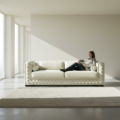 Chesterfield leather sofa, 3-seater sofas, couches, Chesterfield leather.