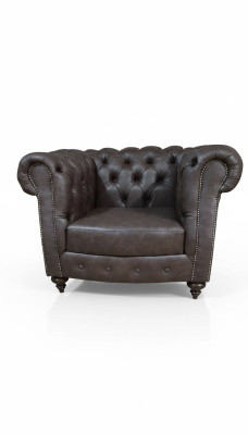 Chesterfield Armchair Couch 1 Seater Leather Lounge Seat Luxury Single Seater