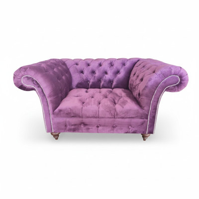 Chesterfield Armchair Couch 1-Seater Textile Armchair Fabric Seat Lounge Furniture