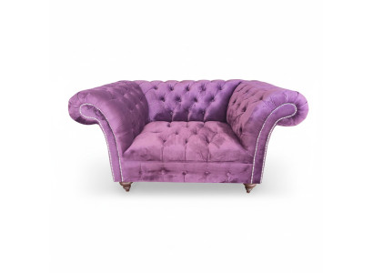 Chesterfield Armchair Couch 1-Seater Textile Armchair Fabric Seat Lounge Furniture