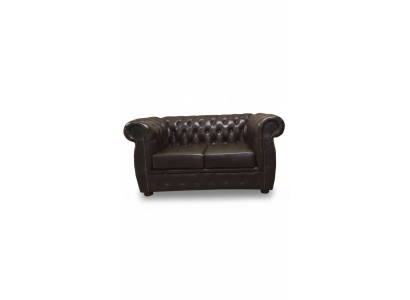 Chesterfield Sofa 2-Seater Luxury Couch Two-Seater Sofa Brown Furniture Couches