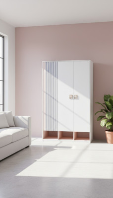 Wardrobe White Wood Cabinets Children's Room Furniture Design Interior