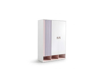 Wardrobe White Wood Cabinets Children's Room Furniture Design Interior