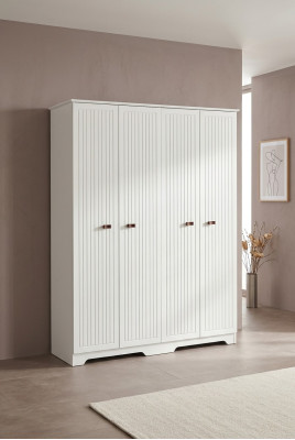 Classic furniture shelf cabinets wardrobe bedroom wood 160cm luxury