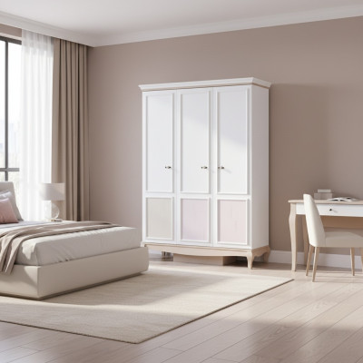 Wardrobe white dressing closet furniture white country house cabinets furniture