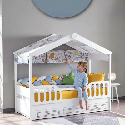 Children's beds wood bedroom apartment furniture bed children's room