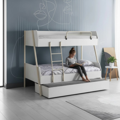 Youth bed white children's bed design modern bed children's room furniture